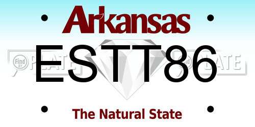 ESTT86 Arkansas License Plate