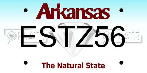 ESTZ56 Arkansas License Plate