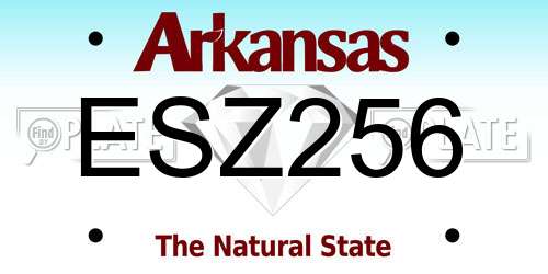 ESZ256 Arkansas License Plate