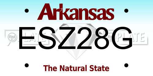 ESZ28G Arkansas License Plate