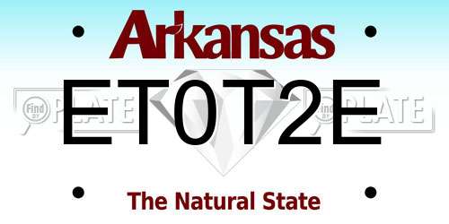 ET0T2E Arkansas License Plate
