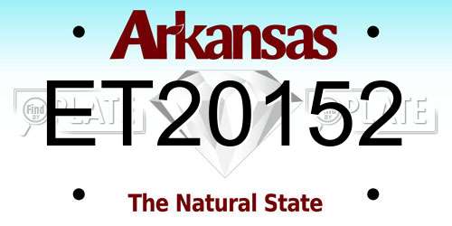 ET20152 Arkansas License Plate