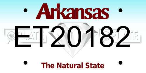 ET20182 Arkansas License Plate