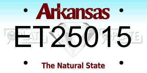 ET25015 Arkansas License Plate