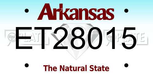 ET28015 Arkansas License Plate