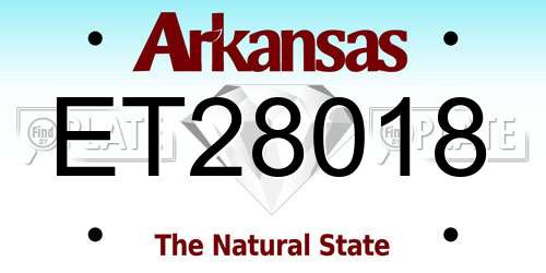 ET28018 Arkansas License Plate