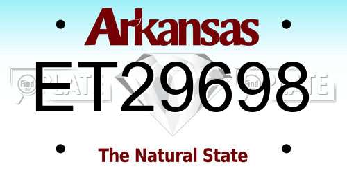 ET29698 Arkansas License Plate