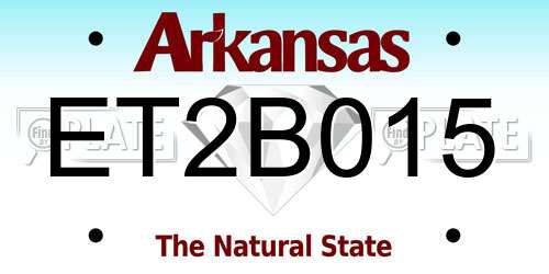 ET2B015 Arkansas License Plate