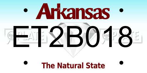 ET2B018 Arkansas License Plate
