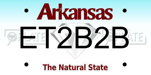 ET2B2B Arkansas License Plate