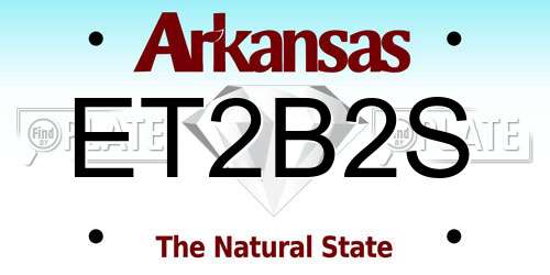 ET2B2S Arkansas License Plate
