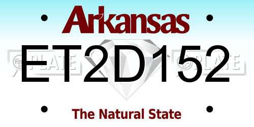 ET2D152 Arkansas License Plate