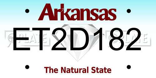 ET2D182 Arkansas License Plate