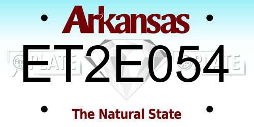 ET2E054 Arkansas License Plate