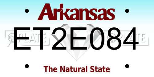 ET2E084 Arkansas License Plate