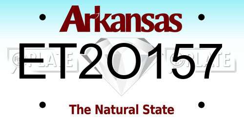 ET2O157 Arkansas License Plate