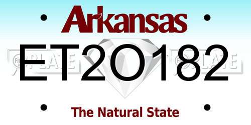 ET2O182 Arkansas License Plate