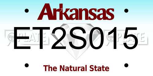 ET2S015 Arkansas License Plate
