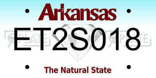 ET2S018 Arkansas License Plate