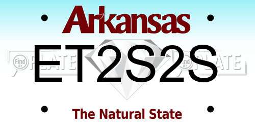 ET2S2S Arkansas License Plate