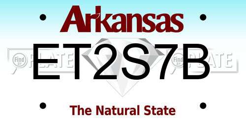 ET2S7B Arkansas License Plate