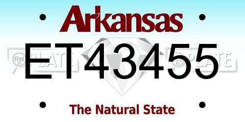 ET43455 Arkansas License Plate