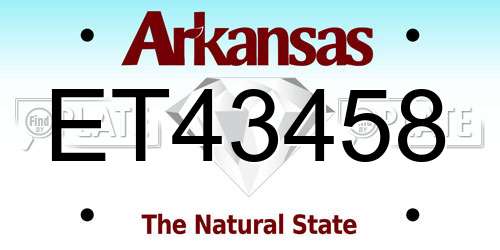 ET43458 Arkansas License Plate