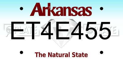 ET4E455 Arkansas License Plate