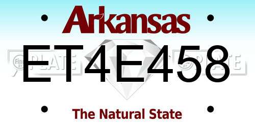 ET4E458 Arkansas License Plate