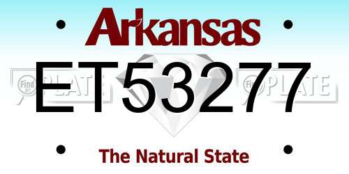 ET53277 Arkansas License Plate