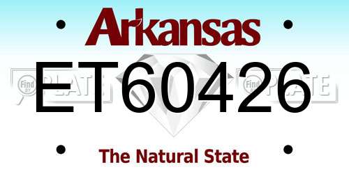 ET60426 Arkansas License Plate