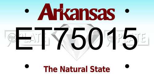 ET75015 Arkansas License Plate