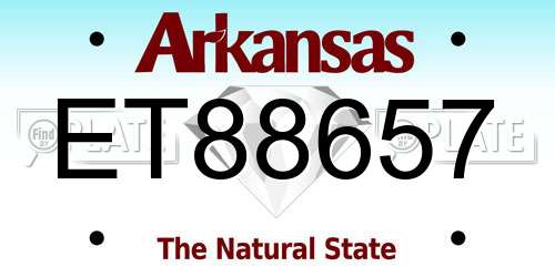 ET88657 Arkansas License Plate