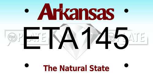 ETA145 Arkansas License Plate