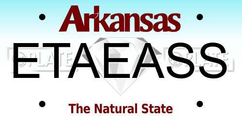 ETAEASS Arkansas License Plate