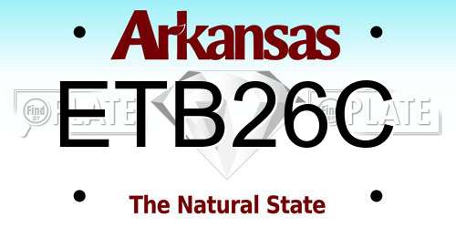 ETB26C Arkansas License Plate