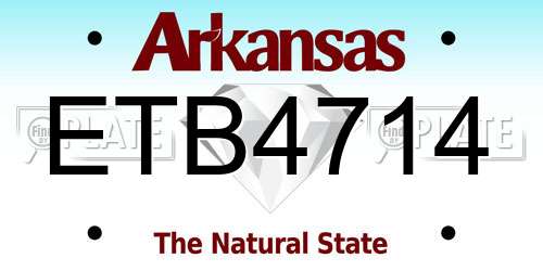ETB4714 Arkansas License Plate