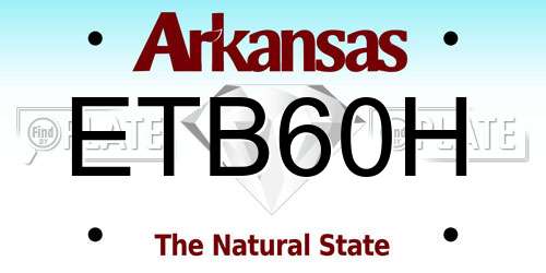 ETB60H Arkansas License Plate