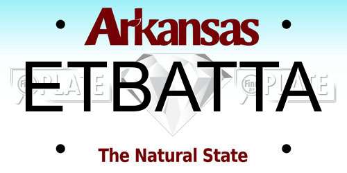 ETBATTA Arkansas License Plate