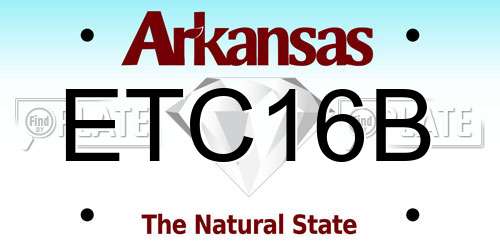 ETC16B Arkansas License Plate