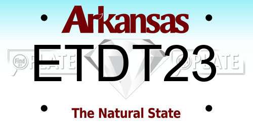 ETDT23 Arkansas License Plate