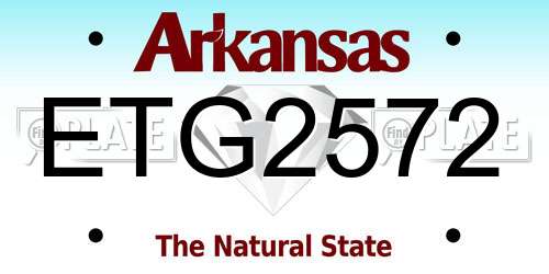 ETG2572 Arkansas License Plate