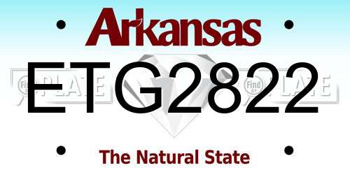 ETG2822 Arkansas License Plate