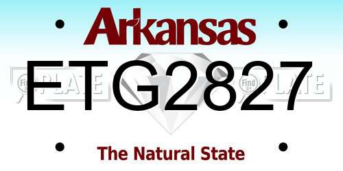 ETG2827 Arkansas License Plate