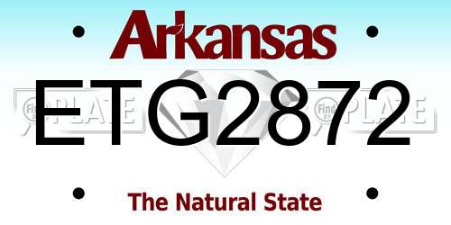 ETG2872 Arkansas License Plate