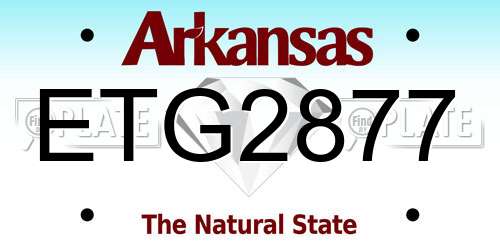 ETG2877 Arkansas License Plate