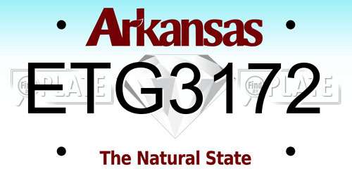 ETG3172 Arkansas License Plate