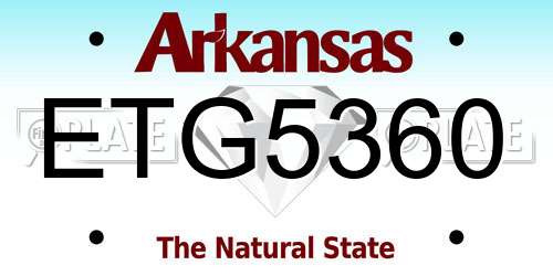 ETG5360 Arkansas License Plate