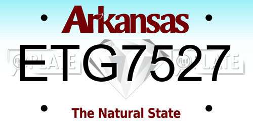 ETG7527 Arkansas License Plate