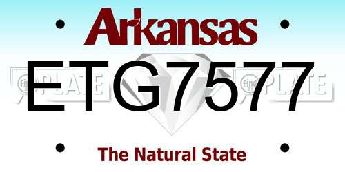 ETG7577 Arkansas License Plate